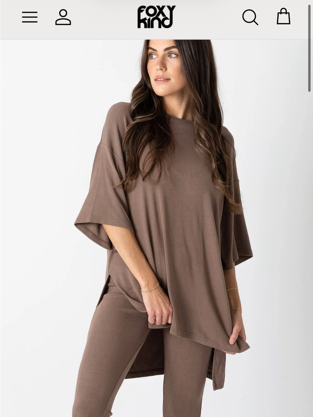 the foxy kind - all weekend long set - taupe